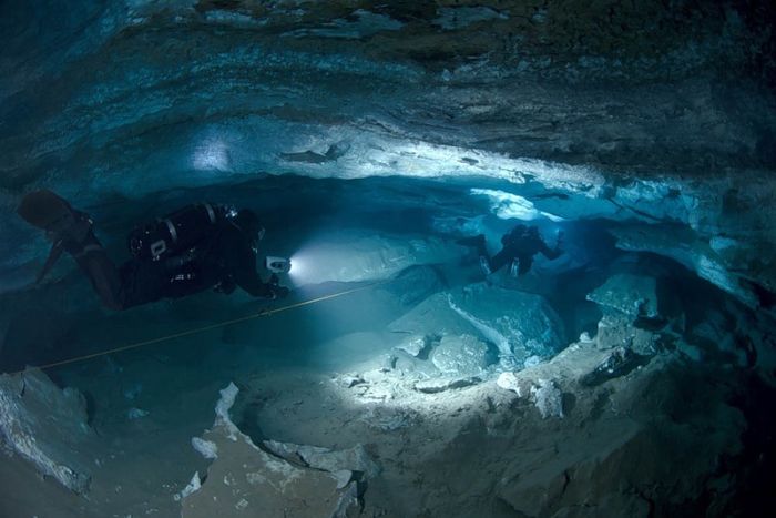 cave diving