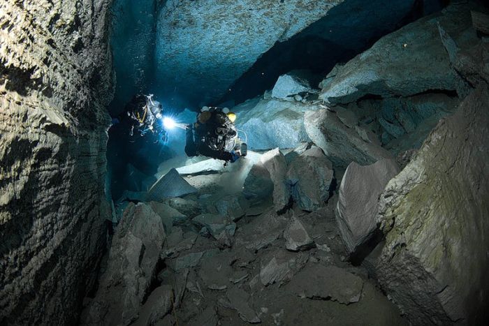 cave diving