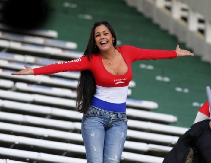 Girl fans of Copa América