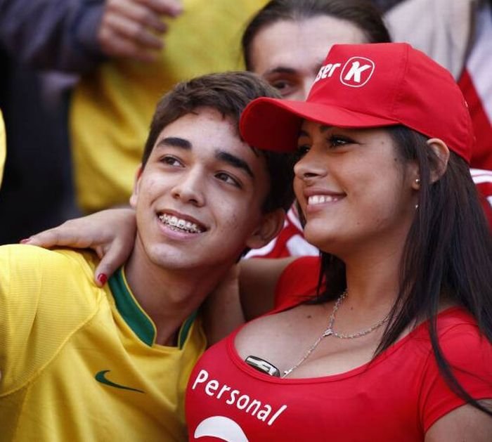 Girl fans of Copa América