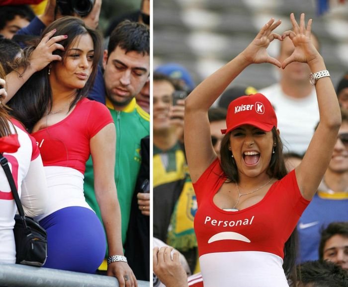 Girl fans of Copa América