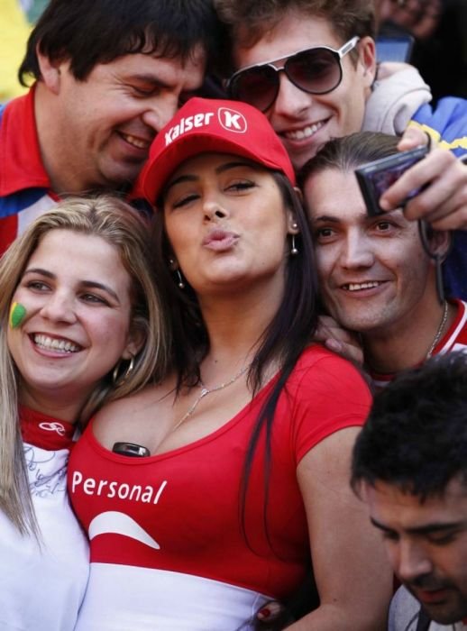 Girl fans of Copa América