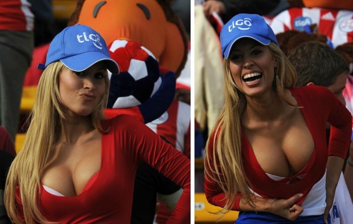 Girl fans of Copa América