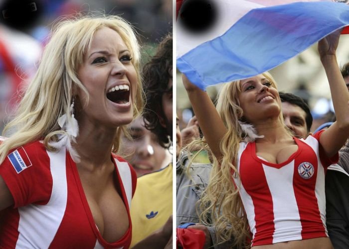 Girl fans of Copa América