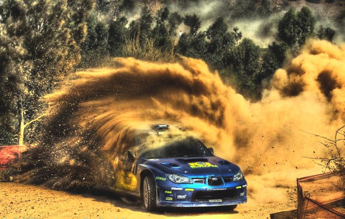 World Rally Championship (WRC) cars in HDR