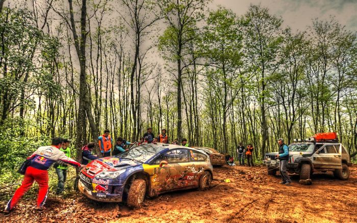 World Rally Championship (WRC) cars in HDR