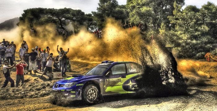 World Rally Championship (WRC) cars in HDR