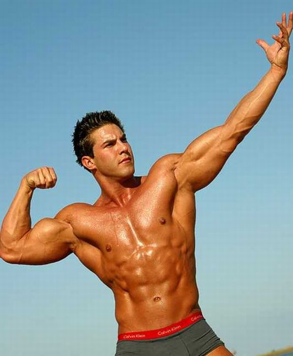 strong bodybuilding man portrait