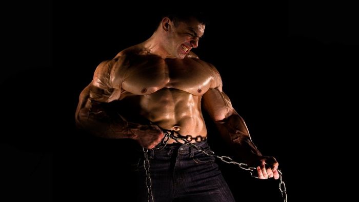 strong bodybuilding man portrait