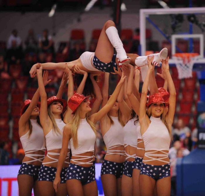 Red Foxes cheerleader girls team, Ukraine