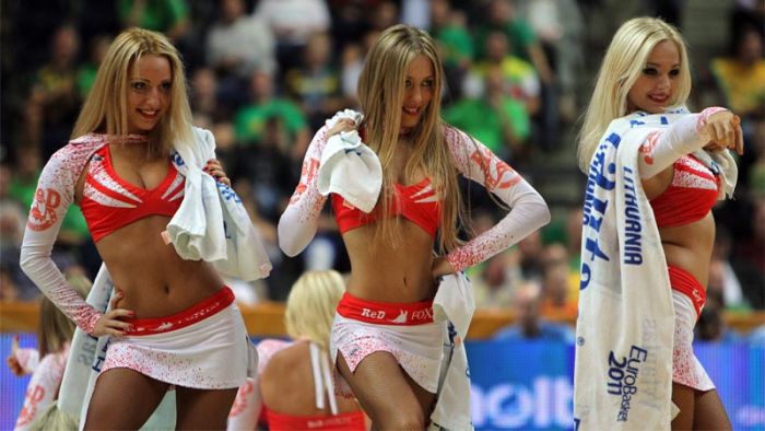 Red Foxes cheerleader girls team, Ukraine