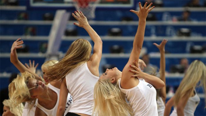 Red Foxes cheerleader girls team, Ukraine