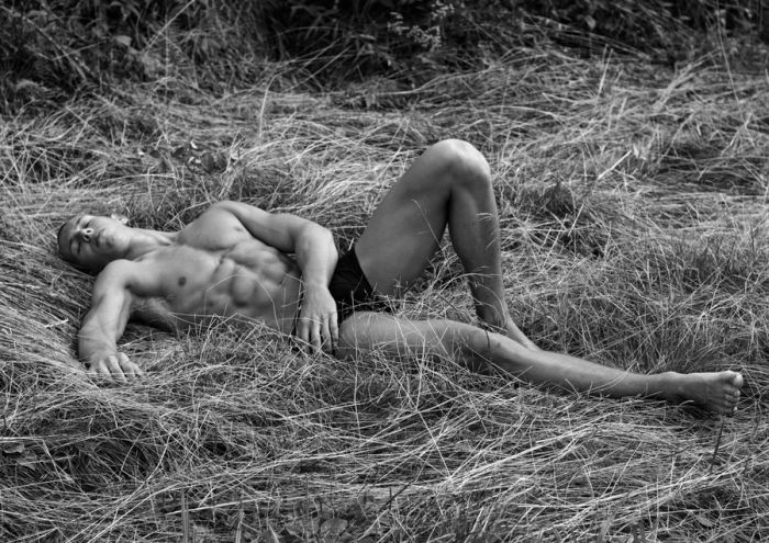 strong bodybuilding man portrait