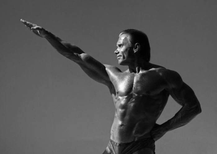 strong bodybuilding man portrait