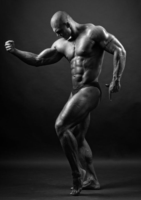 strong bodybuilding man portrait