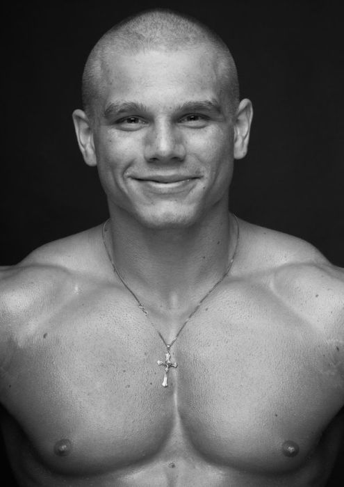 strong bodybuilding man portrait