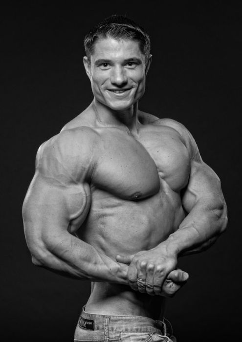 strong bodybuilding man portrait