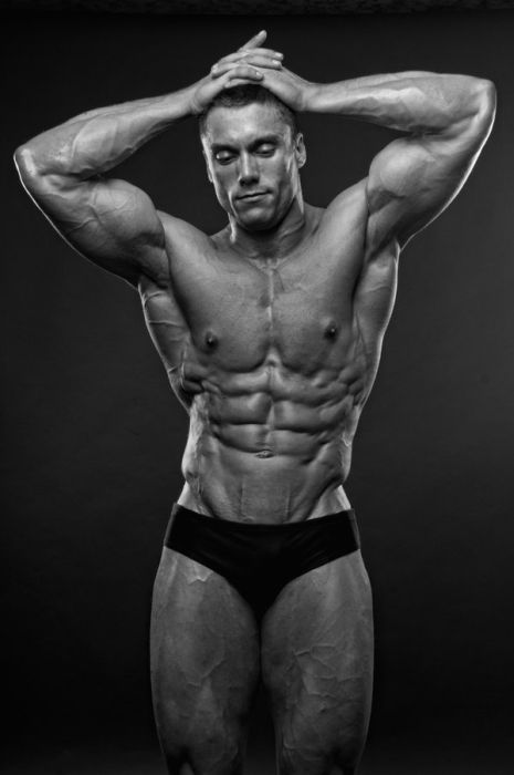 strong bodybuilding man portrait