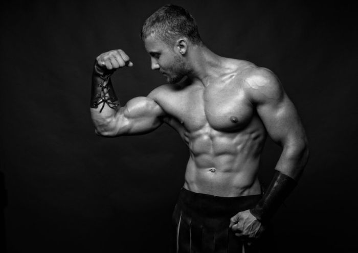 strong bodybuilding man portrait