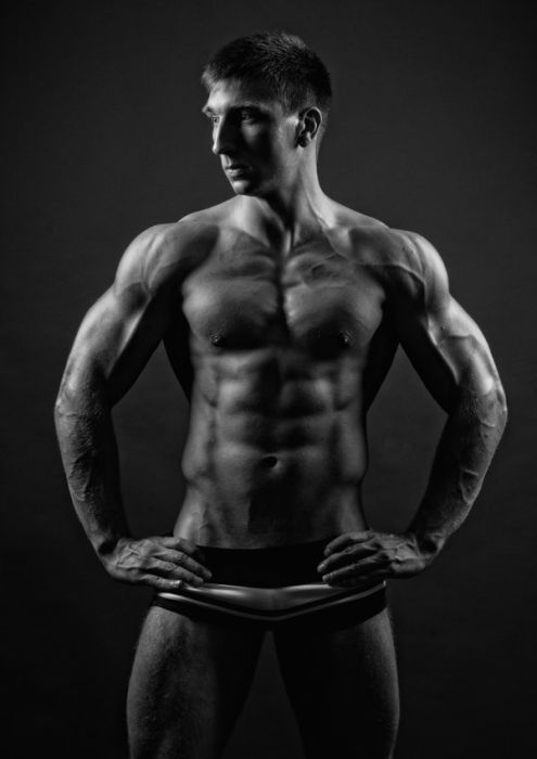 strong bodybuilding man portrait