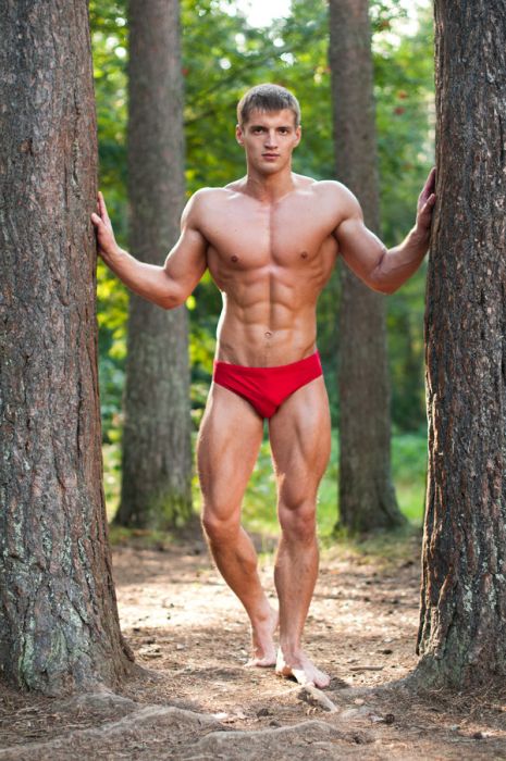 strong bodybuilding man portrait