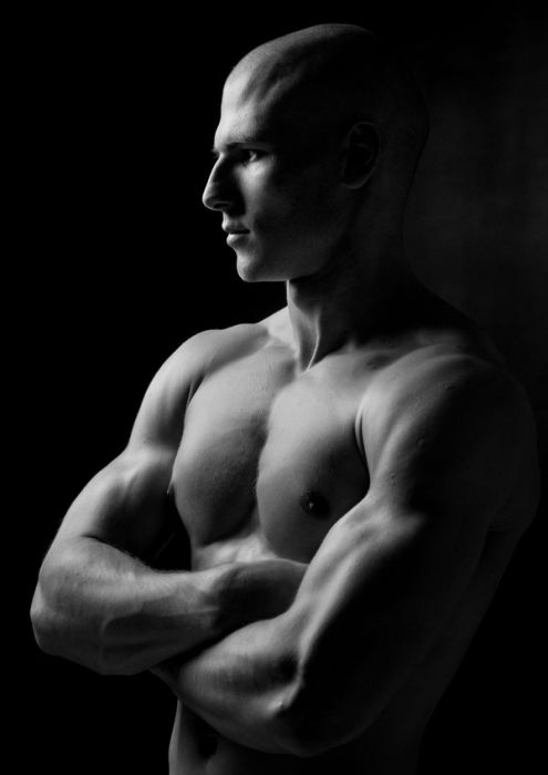 strong bodybuilding man portrait