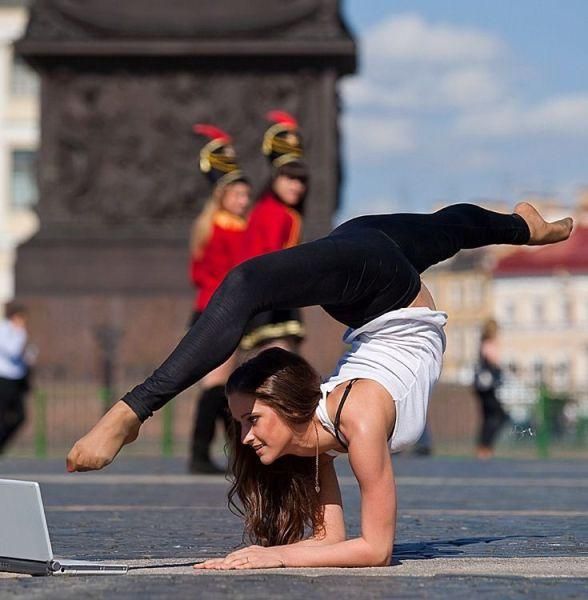 flexible gymnastic girl