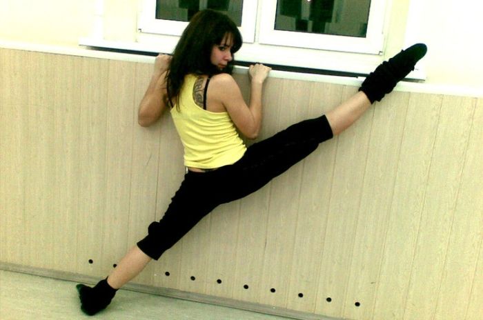 flexible gymnastic girl