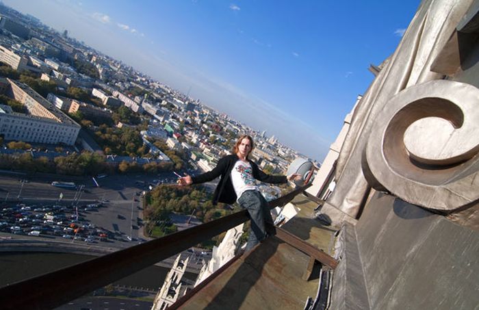 Extreme buildering, Moscow, Russia