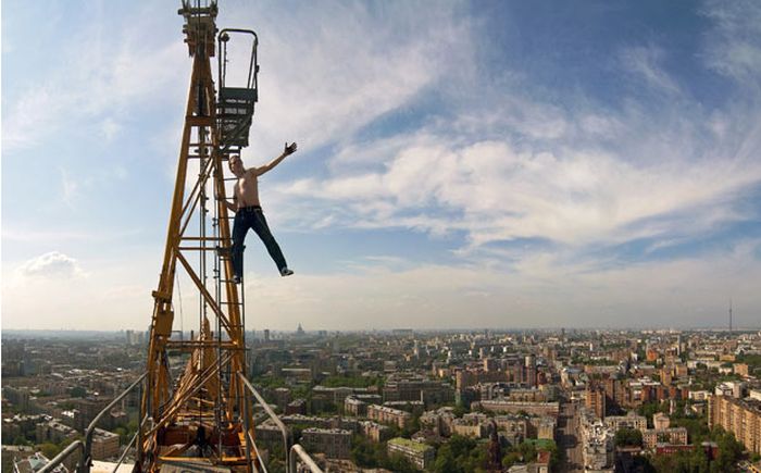 Extreme buildering, Moscow, Russia