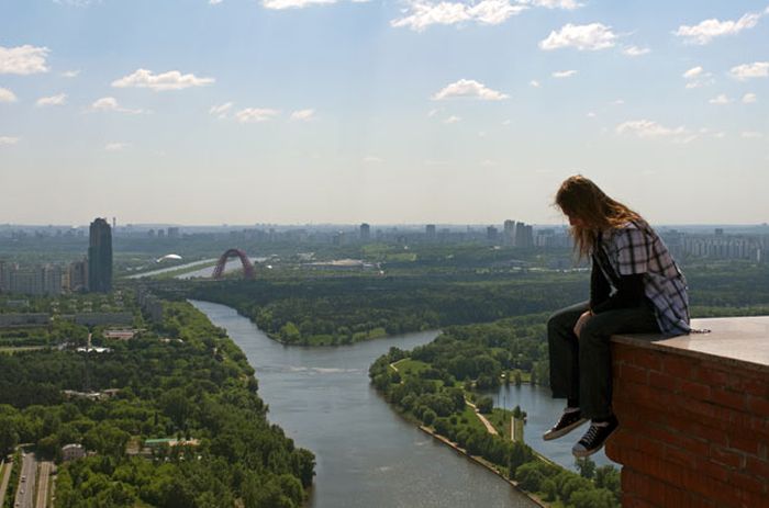 Extreme buildering, Moscow, Russia