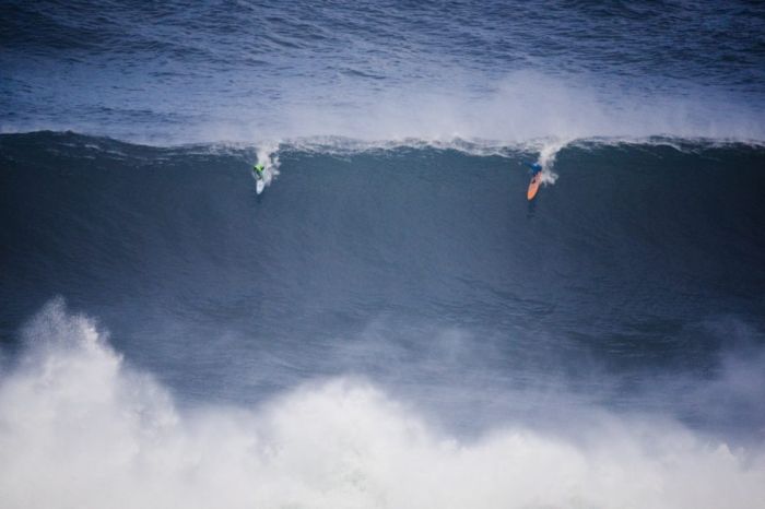 surfing huge waves