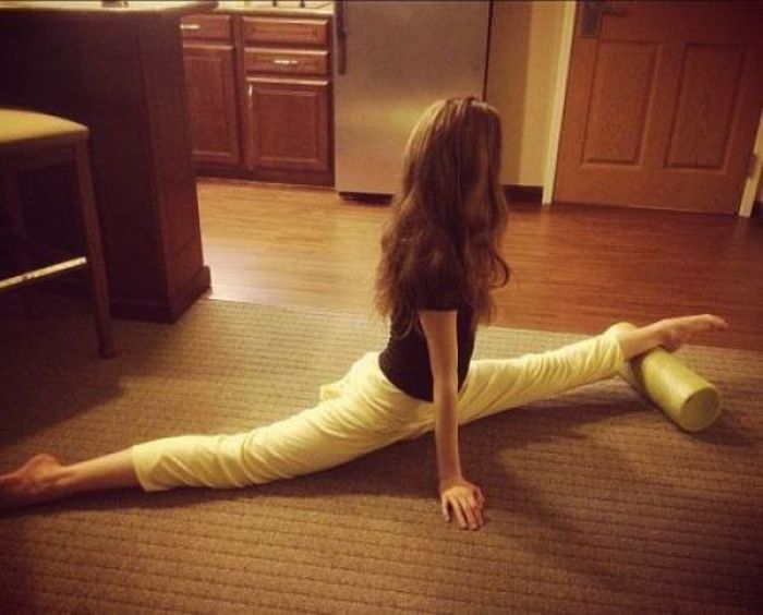 flexible gymnastic girl