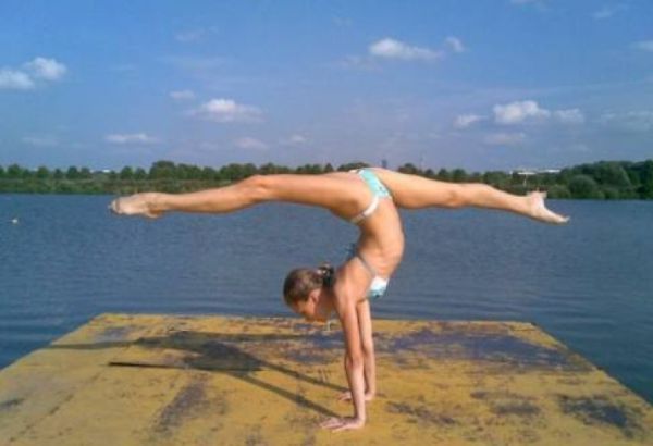 flexible gymnastic girl