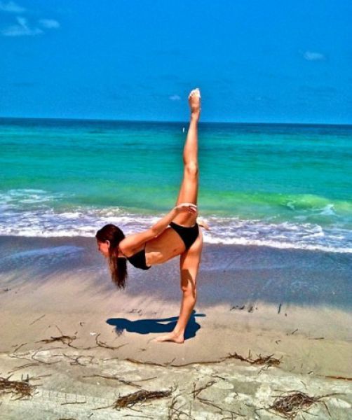 flexible gymnastic girl