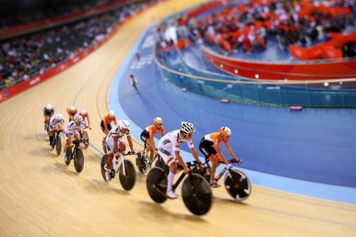 Tilt-shift photography at the Olympics, London, United Kingdom