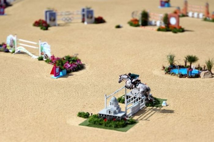 Tilt-shift photography at the Olympics, London, United Kingdom