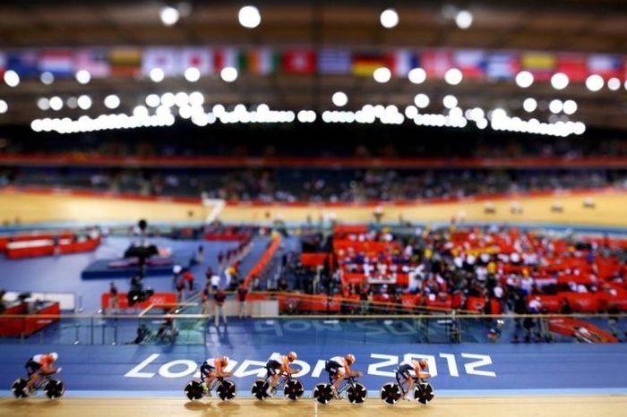 Tilt-shift photography at the Olympics, London, United Kingdom