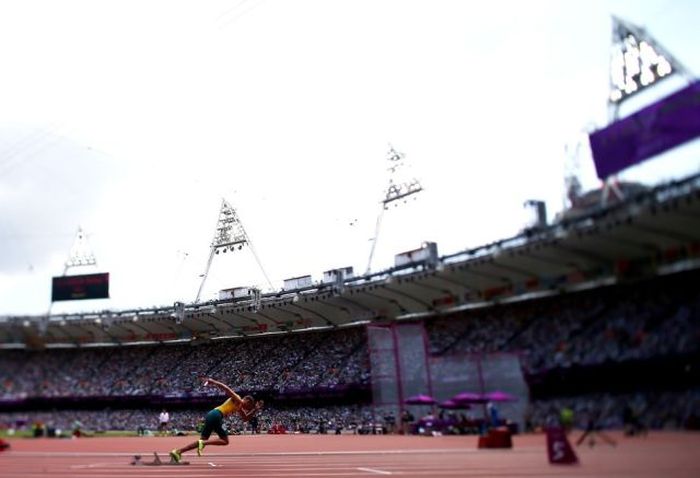 Tilt-shift photography at the Olympics, London, United Kingdom