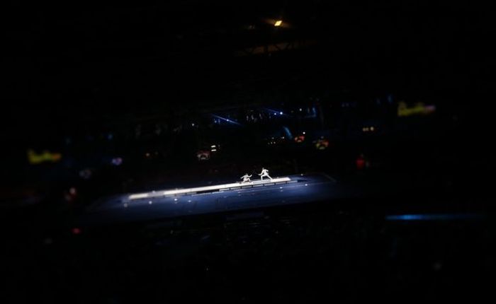 Tilt-shift photography at the Olympics, London, United Kingdom