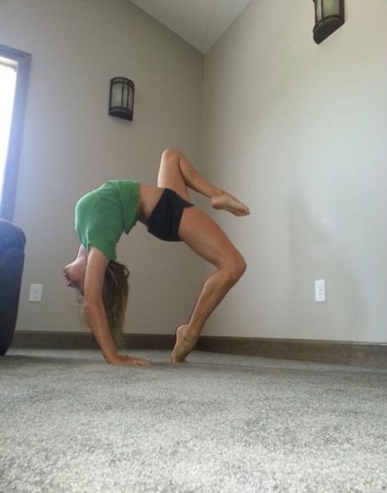 flexible gymnastic girl