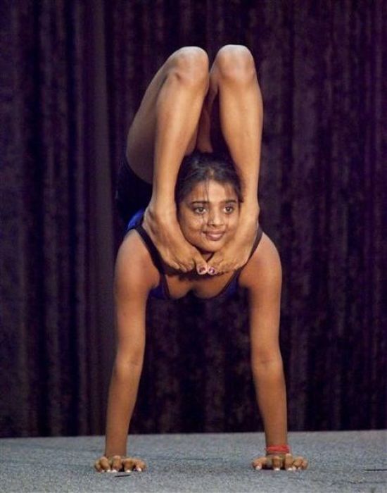 flexible gymnastic girl