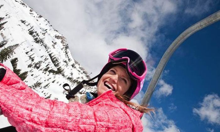 young winter girl on snow