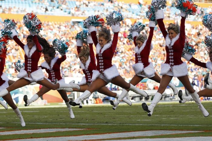 christmas cheerleader girls