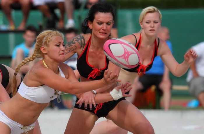 girls playing rugby