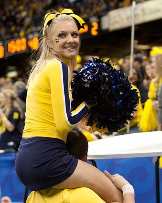 Michigan Wolverines cheerleader girls