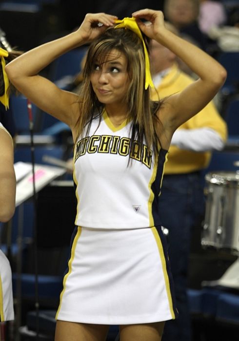 Michigan Wolverines cheerleader girls