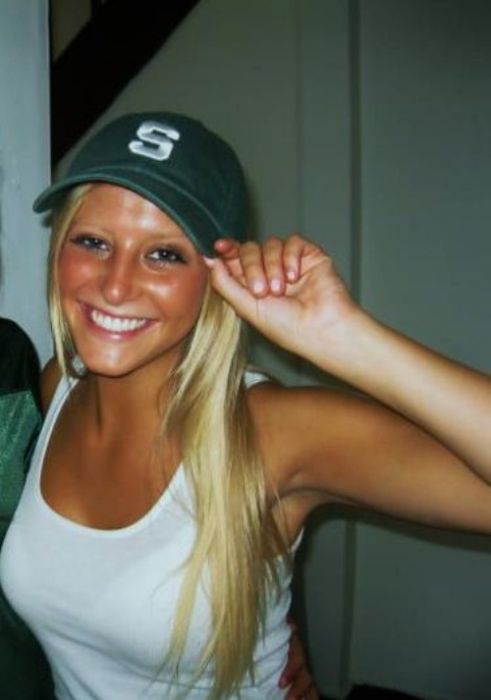 Michigan State University cheerleader girls