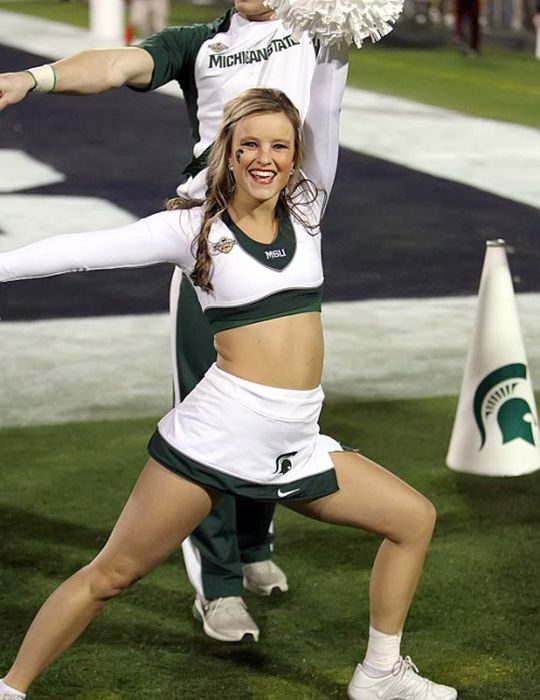 Michigan State University cheerleader girls