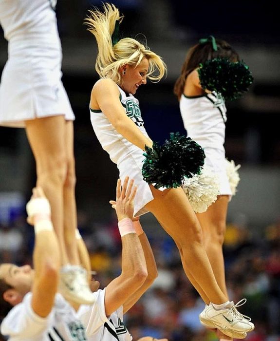 Michigan State University cheerleader girls
